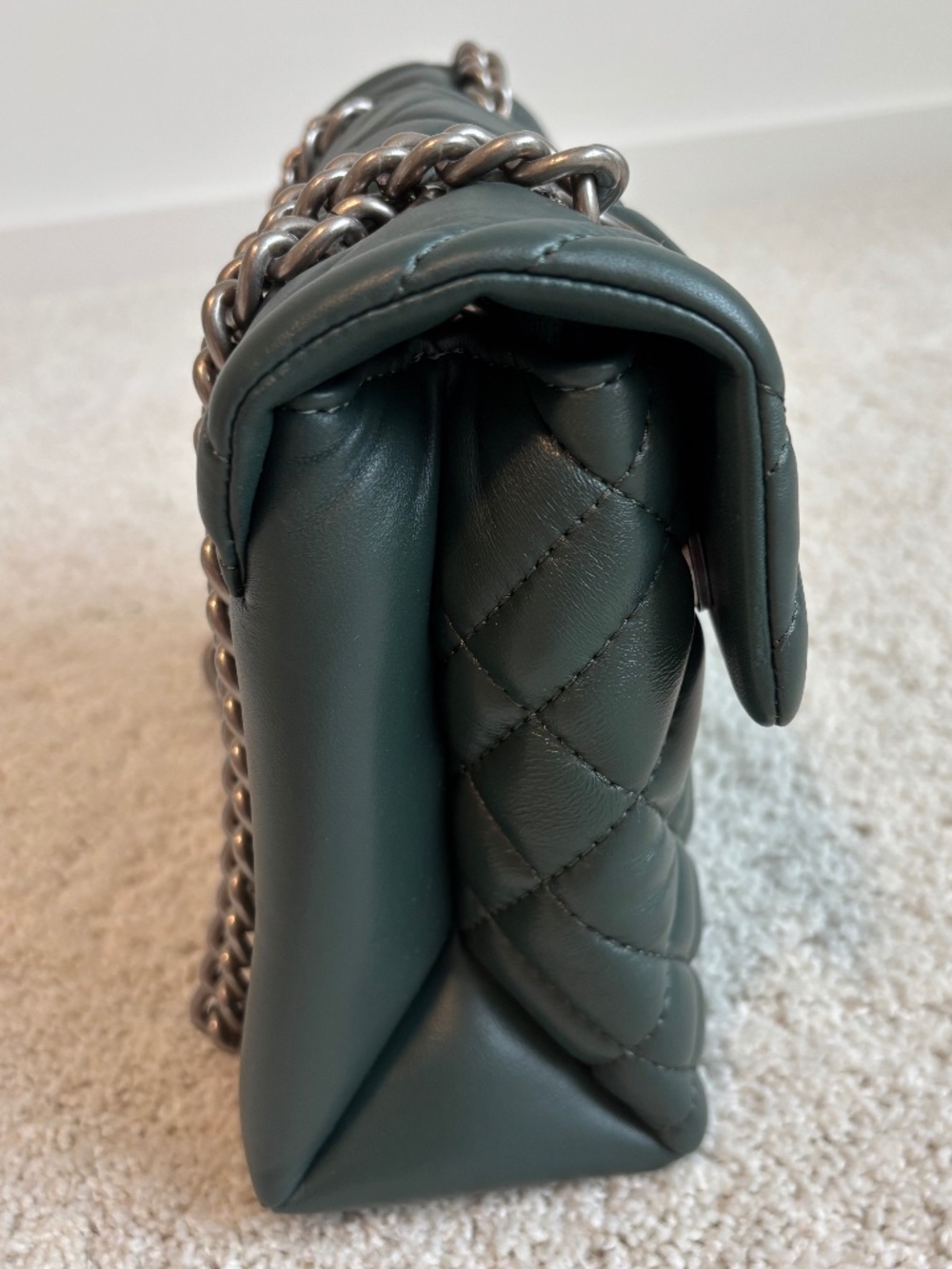 Kurt Geiger London Brixton Bag in Dark Green Leather - Picture 5 of 7